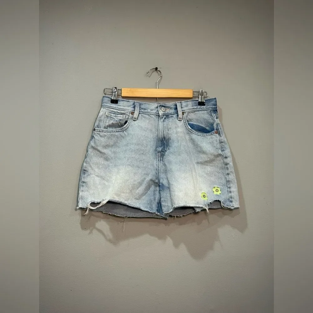 SALE! Girls’ Old Navy Denim Embroidered Cutoff Shorts Size 18 EUC